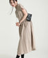 Asymmetric Button Minimal Dress